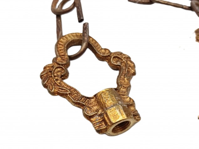 Vintage ceiling hook with chain and screws