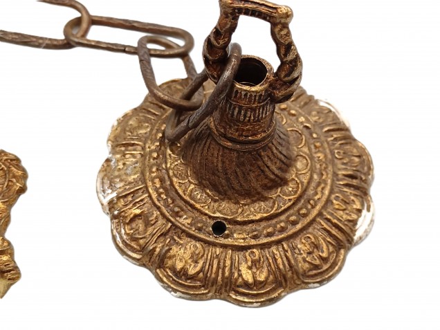 Vintage ceiling hook with chain and screws