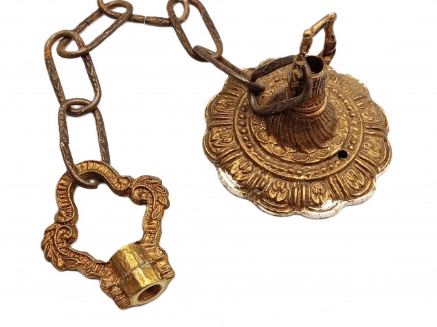 Vintage ceiling hook with chain and screws