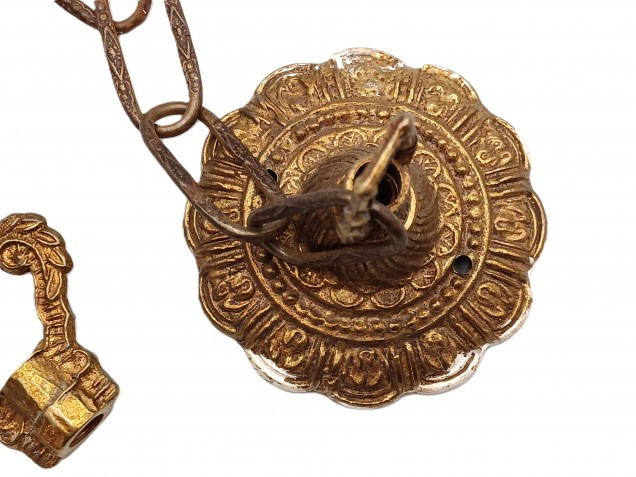 Vintage ceiling hook with chain and screws