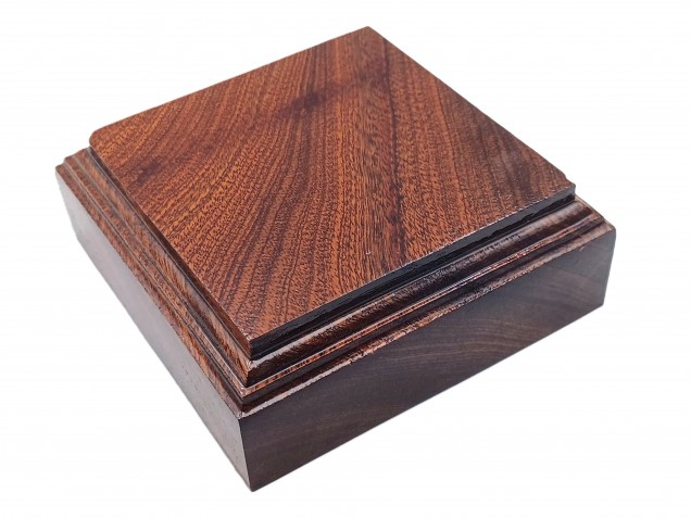 Mahogany ceiling pattress, thick square ceiling pattress or plinth varnished 