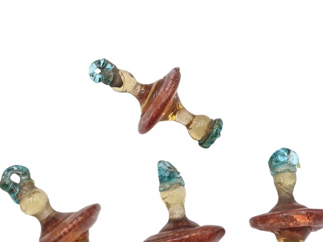 6 Murano tiny glass chandelier drops Circa 1890