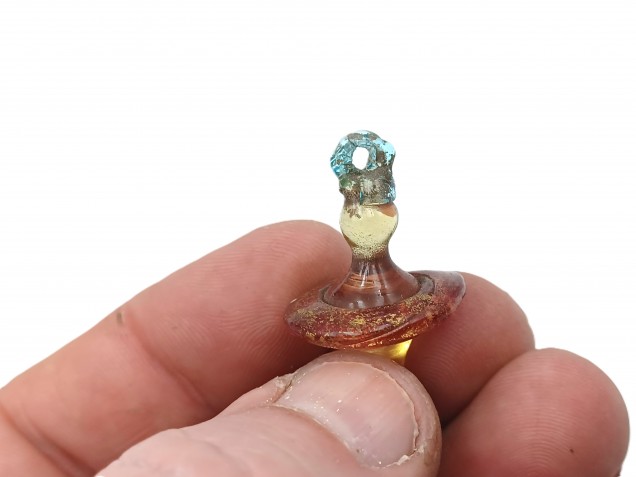 6 Murano tiny glass chandelier drops Circa 1890