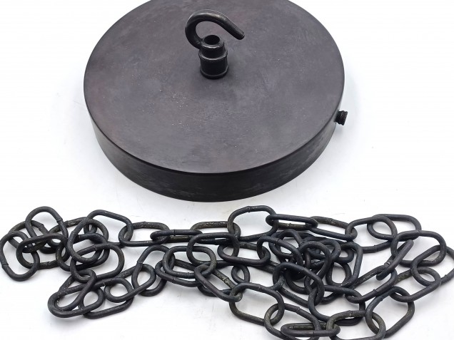 150mm dark antique plated Ceiling Rose Hook And Chain