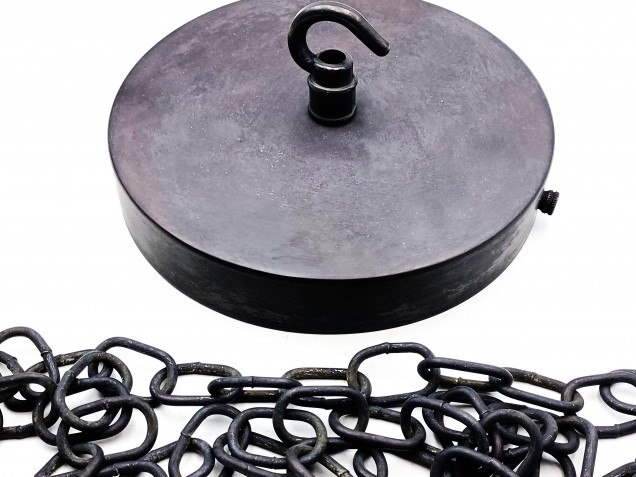 150mm dark antique plated Ceiling Rose Hook And Chain