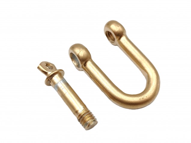 Gold coloured shackles 