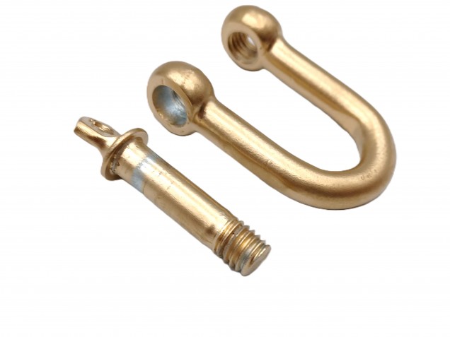 Gold coloured shackles 