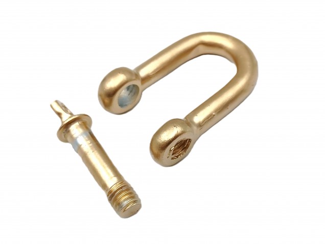 Gold coloured shackles 