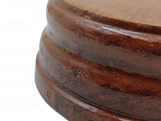 Wooden ceiling Pattress Iroko Approx. Width 135mm varnished