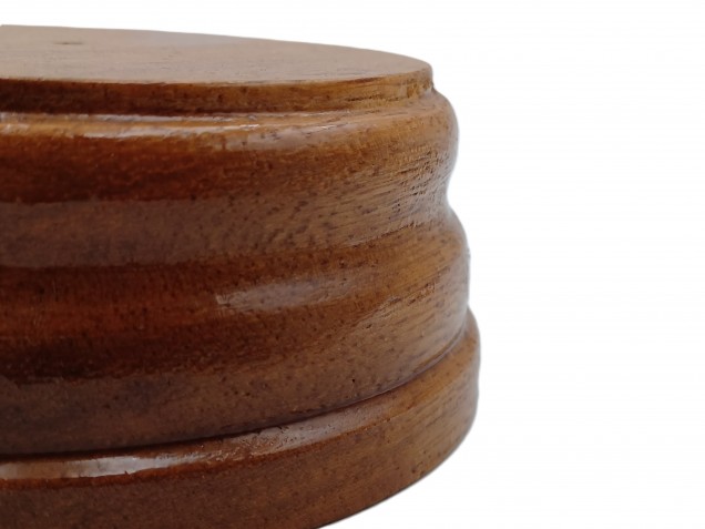 Wooden ceiling Pattress Iroko Approx. Width 135mm varnished