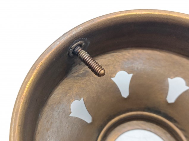 Antique brass DEEP Lampshade Holder Gallery 3 1~4 Inch