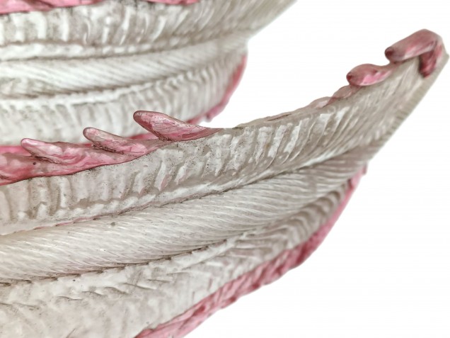 3 Murano chandelier Leaves clear glass with red bordering