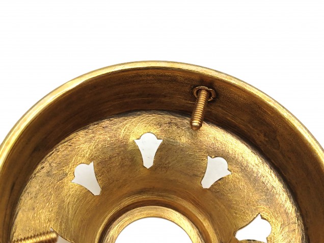 Brass DEEP Lampshade Holder Gallery 3 1~4 Inch 