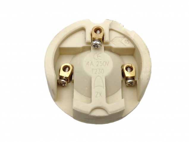 ES E27 metal lamp holder plain skirt in antique brass