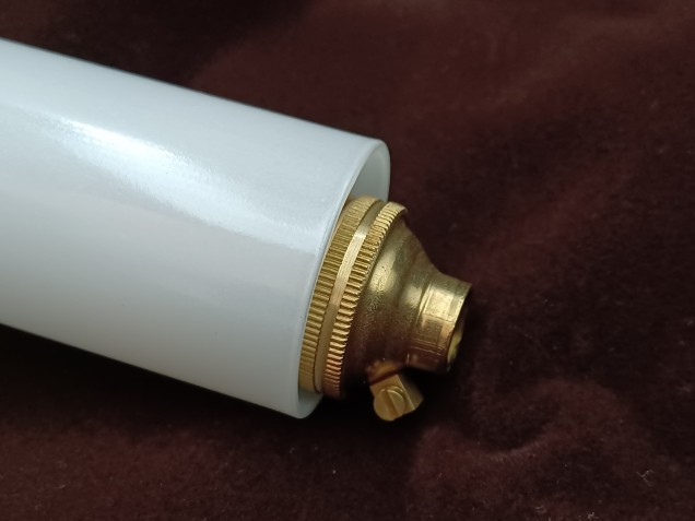 Glass Candle Tube Sleeve Cover In White 65mm x 29mm