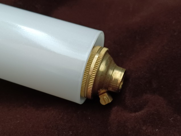 Glass Candle Tube Sleeve Cover in White 100mm X 29mm