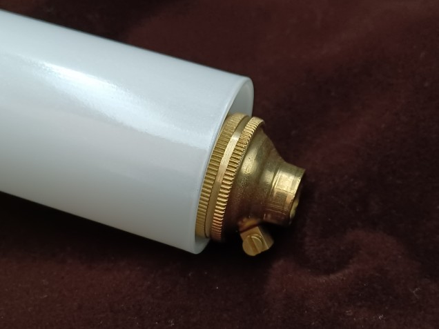 GLASS CANDLE TUBE SLEEVE COVER IN WHITE 120MM X 29MM