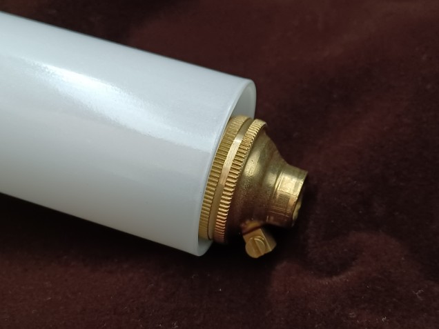 GLASS CANDLE TUBE SLEEVE COVER IN WHITE 130MM X 29MM