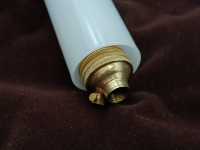 Glass Candle Tube Sleeve Cover In White 65mm x 29mm