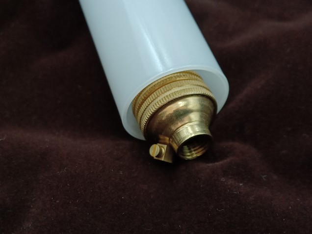 Glass Candle Tube Sleeve Cover in White 100mm X 29mm