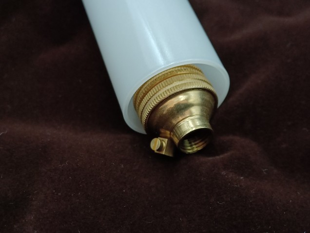 GLASS CANDLE TUBE SLEEVE COVER IN WHITE 120MM X 29MM