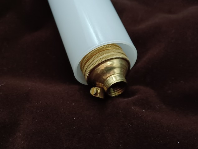 GLASS CANDLE TUBE SLEEVE COVER IN WHITE 130MM X 29MM