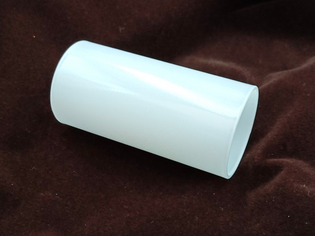 Glass Candle Tube Sleeve Cover In White 65mm x 29mm