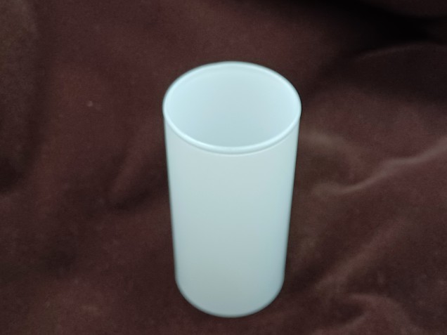 Glass Candle Tube Sleeve Cover In White 65mm x 29mm