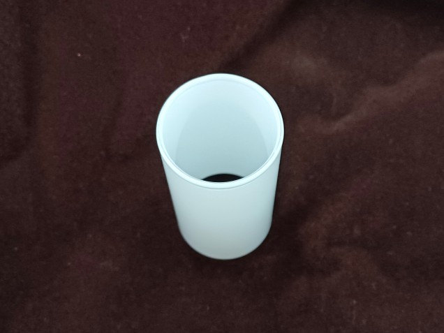 Glass Candle Tube Sleeve Cover In White 65mm x 29mm