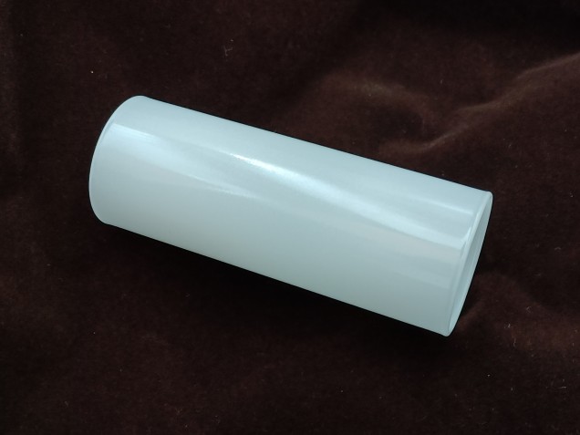 SINGLE GLASS LAMP HOLDER COVER IN GLOSS OPAL WHITE 85MM X 29MM