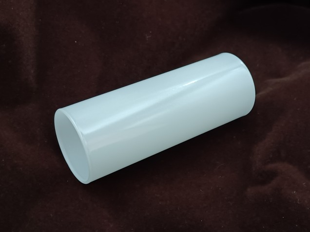 SINGLE GLASS LAMP HOLDER COVER IN GLOSS OPAL WHITE 85MM X 29MM