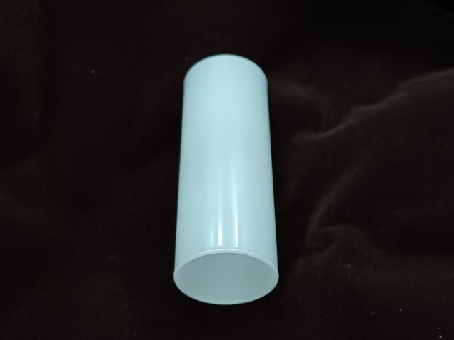 SINGLE GLASS LAMP HOLDER COVER IN GLOSS OPAL WHITE 85MM X 29MM