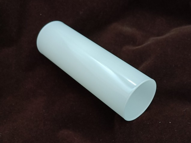 Glass Candle Tube Sleeve Cover in White 100mm X 29mm