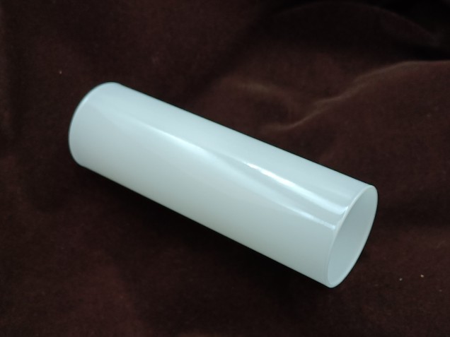 Glass Candle Tube Sleeve Cover in White 100mm X 29mm