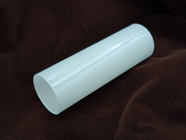 Glass Candle Tube Sleeve Cover in White 100mm X 29mm