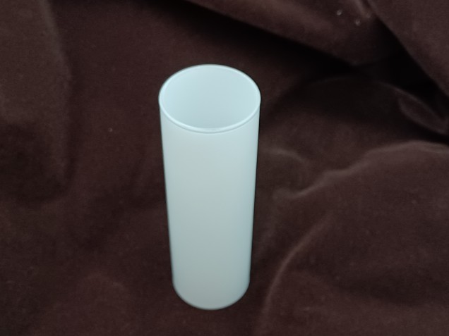 Glass Candle Tube Sleeve Cover in White 100mm X 29mm