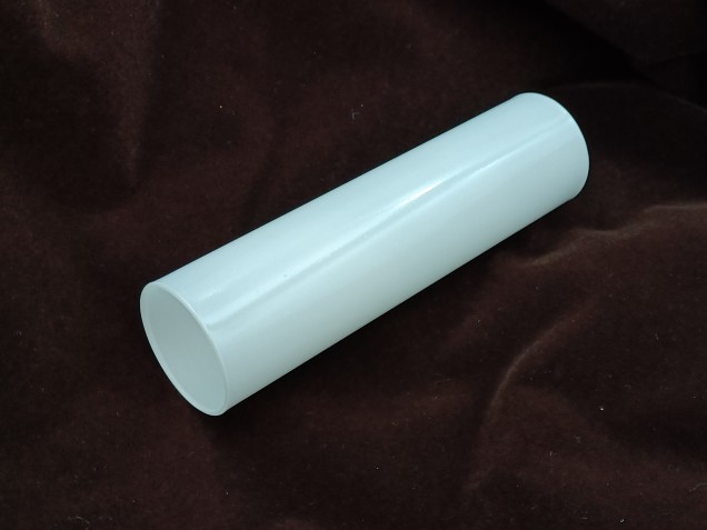 GLASS CANDLE TUBE SLEEVE COVER IN WHITE 120MM X 29MM