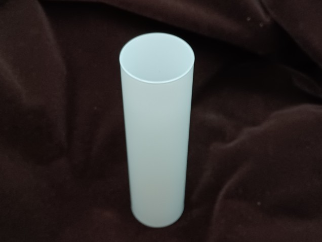 GLASS CANDLE TUBE SLEEVE COVER IN WHITE 120MM X 29MM