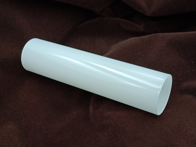 GLASS CANDLE TUBE SLEEVE COVER IN WHITE 130MM X 29MM