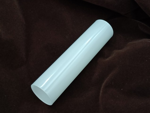 GLASS CANDLE TUBE SLEEVE COVER IN WHITE 130MM X 29MM