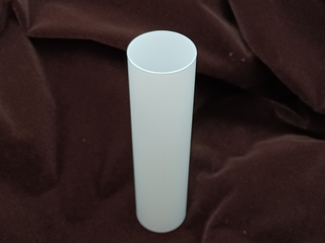 GLASS CANDLE TUBE SLEEVE COVER IN WHITE 130MM X 29MM