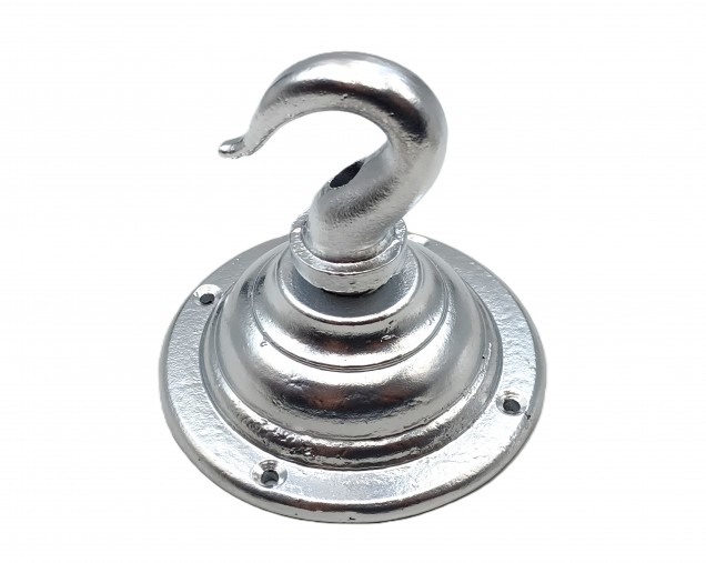 Silver chandelier hook heavy duty cast iron ceiling hook plate and screws