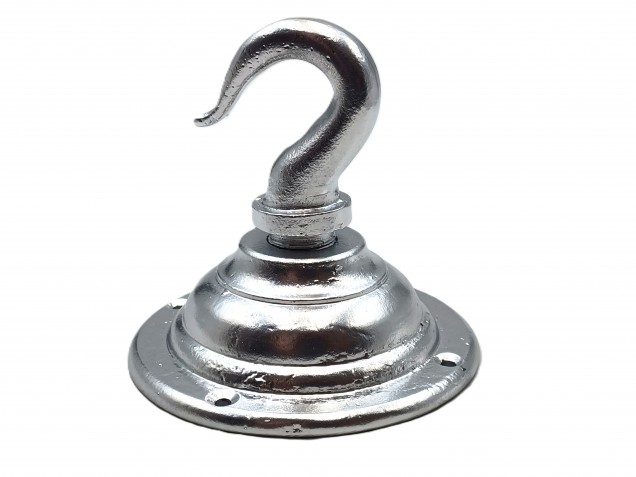 Silver chandelier hook heavy duty cast iron ceiling hook plate and screws
