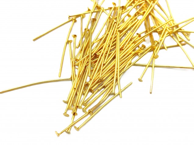 Chandelier Pins brass 40mm x 0.9mm 100 grams