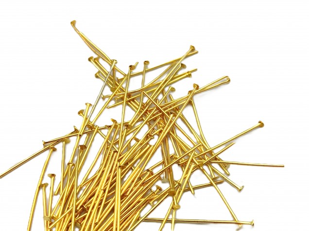 Chandelier Pins brass 40mm x 0.9mm 100 grams