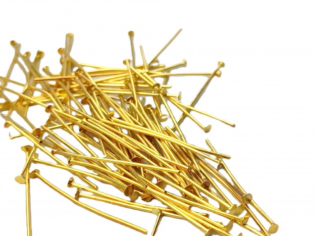 Chandelier Pins brass 40mm x 0.9mm 100 grams