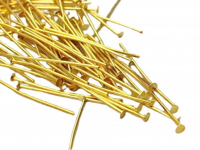 Chandelier Pins brass 40mm x 0.9mm 100 grams