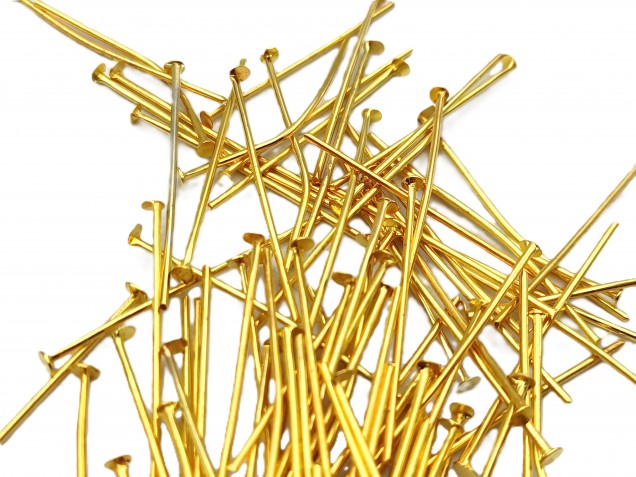 100 grams of 30mm x 0.8mm (approx. 720 pins) Brass Pins