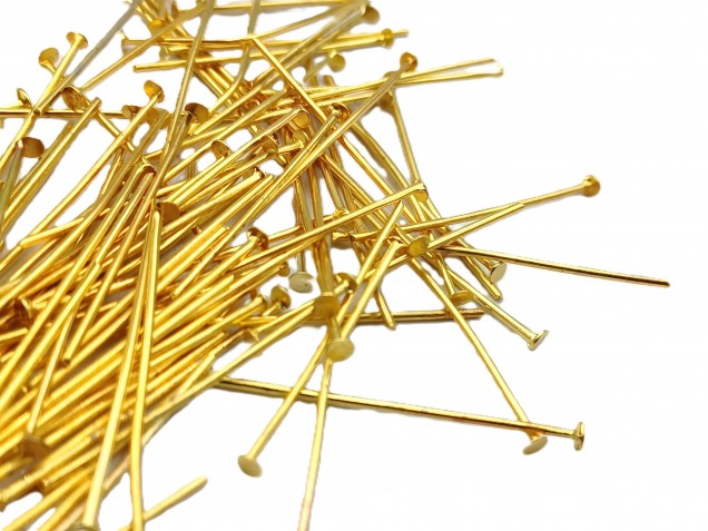 100 grams of 30mm x 0.8mm (approx. 720 pins) Brass Pins