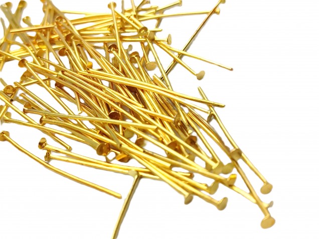 100 grams of 30mm x 0.8mm (approx. 720 pins) Brass Pins